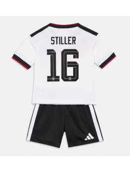 Otroški Nogometna dresi replika Nemčija Angelo Stiller #16 Domači SP 2026 Kratek rokav (+ hlače)